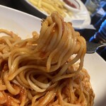 森乃館 古川店 - 渡り蟹とムキエビのトマトクリーム（生パスタ）麺大盛り