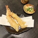 つる亀庵 - えび天2本