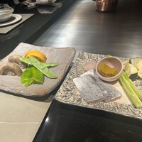 蔵 鉄板焼＆寿司 - はじめに焼き物の材料の説明