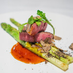 BEEF STEAK CLUB KIYO GINZA - 奥羽牛フィレ肉のステーキと 季節のガルニチュール