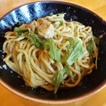 海老塩バジル  麺大盛り。よく混ぜて召し上がれ！