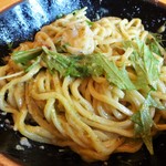 海老塩バジル  麺大盛り。アップです。
