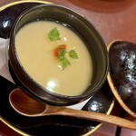丸伊 - とうもろこし茶碗蒸し胡椒あんかけ