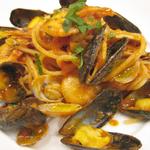 トラットリア ダ コヴィーノ - モンサンミッシェル産 ムール貝とプチトマ スパゲッティ