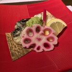 創作和食みか月 - 鰆のそら豆ソース