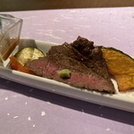 創作和食みか月 - フィレステイク。ワサビ塩！わかっているね