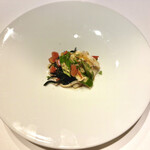 JINBO MINAMI AOYAMA - イカ墨を練り込んだキタッラというパスタ｡