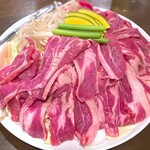 ジンギス館 ひつじや - ジンギスカンセット￥1,380✕4人前　2025.7.29