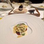 JINBO MINAMI AOYAMA - カラメッレ､3種の野菜ソース｡