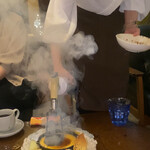 神戸ナイトカフェ - バーナーでジューっと押して炙る