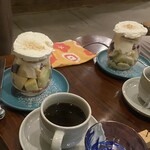 神戸ナイトカフェ - 自家製チーズブリュレパフェ