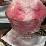 お好み焼鉄板焼 おかあちゃん - かき氷(ミルクがけ いちご)