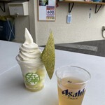 青森丸洋食品 - ビールではありません(笑) サービスの麦茶です