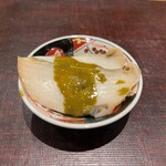 鮨菜 和喜智 - アワビ　肝ソース