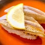 廻転寿司弁慶 新潟ピア万代店 - メインののどぐろ！興奮のあまり写真ブレてます笑美味しすぎました。