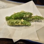 金町製麺 - ししとうの天ぷら