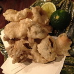 和食　貴山 - 季節の天ぷら盛り合わせ（１，３２０円）この日はきのこ。２０１４年１０月