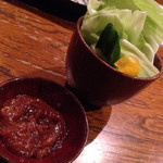 Robata Iruka - お通し？。野菜スティック。