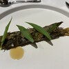 レストラン カーブドッチ - 魚野川産若鮎のぶどう葉包み焼き