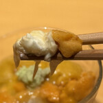 すしやのたい悟 - 汲み上げ湯葉マスカルポーネチーズと共に