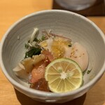 すしやのたい悟 - 赤貝・つぶ貝・帆立貝の酢の物