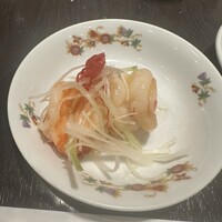 菜香新館 - 大海老の葱生姜炒め