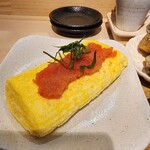 梅ト蜂 - やまぶき卵のだし巻き（明太子のせ）