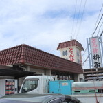 とん汁桝形 - 駐車場は混みますが広いです。