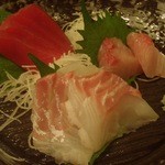 Izakaya En - 刺し身三点盛り