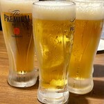 お忍び個室和洋陶板料理居酒屋 イチゴヤ商店 - プレモルの皮をかぶった金麦