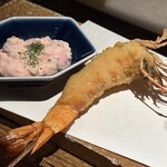 串揚げとおでん コムロテツヤ - 柴漬けのタルタルと海老