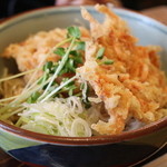 泰明庵 - 大きな桜えびのかき揚げが２枚