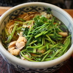 泰明庵 - 名物「せりかしわそば」（期間限定）