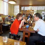 泰明庵 - ２階の店内（土曜日のランチ時、１階は満席、２階もこの状況）