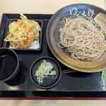 ゆで太郎 - もりそば430円+かき揚げクーポン無料