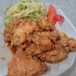 宝明楼 - キャベツにマヨネーズ掛けた。時々唐揚げと併せて食べて味変。
