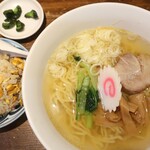 市々ラーメン - 塩ラーメン ミニ炒飯セット