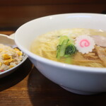 市々ラーメン - 塩ラーメン ミニ炒飯セット