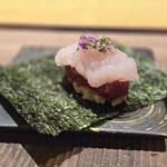 まとい 銀座 - ブリスケと鱧の鮨