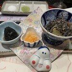 芦屋天がゆ - ナスのおひたし、ごはんのお供セット