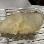 芦屋天がゆ - すずきの天ぷら レモン 塩で