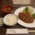 とんかつ石ばし - 料理写真:とんかつ（上）、ごはん（小）、赤だし。