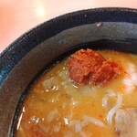 幸楽苑 - 辛いニンニク投下