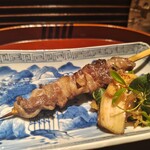 和み処 男山 - [2025年8月 訪問]秋保産の猪。肉の脂が甘くて美味。