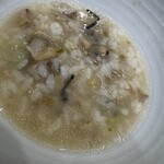 貝だし麺 きた田 - しぐれ煮ご飯にラーメンスープを掛けてお茶漬け風に！