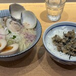 貝だし麺 きた田 - ほぼ全員がこのパターンでオーダーしてます。