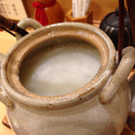 手打蕎麦 松竹庵 ます川 - 蕎麦湯。好みのトロッと系ですが、更に洗練された滑らかさが欲しい。