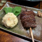 日南 - 牛ハラミ串焼 ポテトサラダ付き