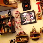 Udonya Mennosuke - 店内の飾り。他にも色々有ったが、お客さん多くて撮れなかった。