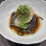 Ji-Cube - 鱈。葛の麺とソースがとても合う。葱の細さに驚く。